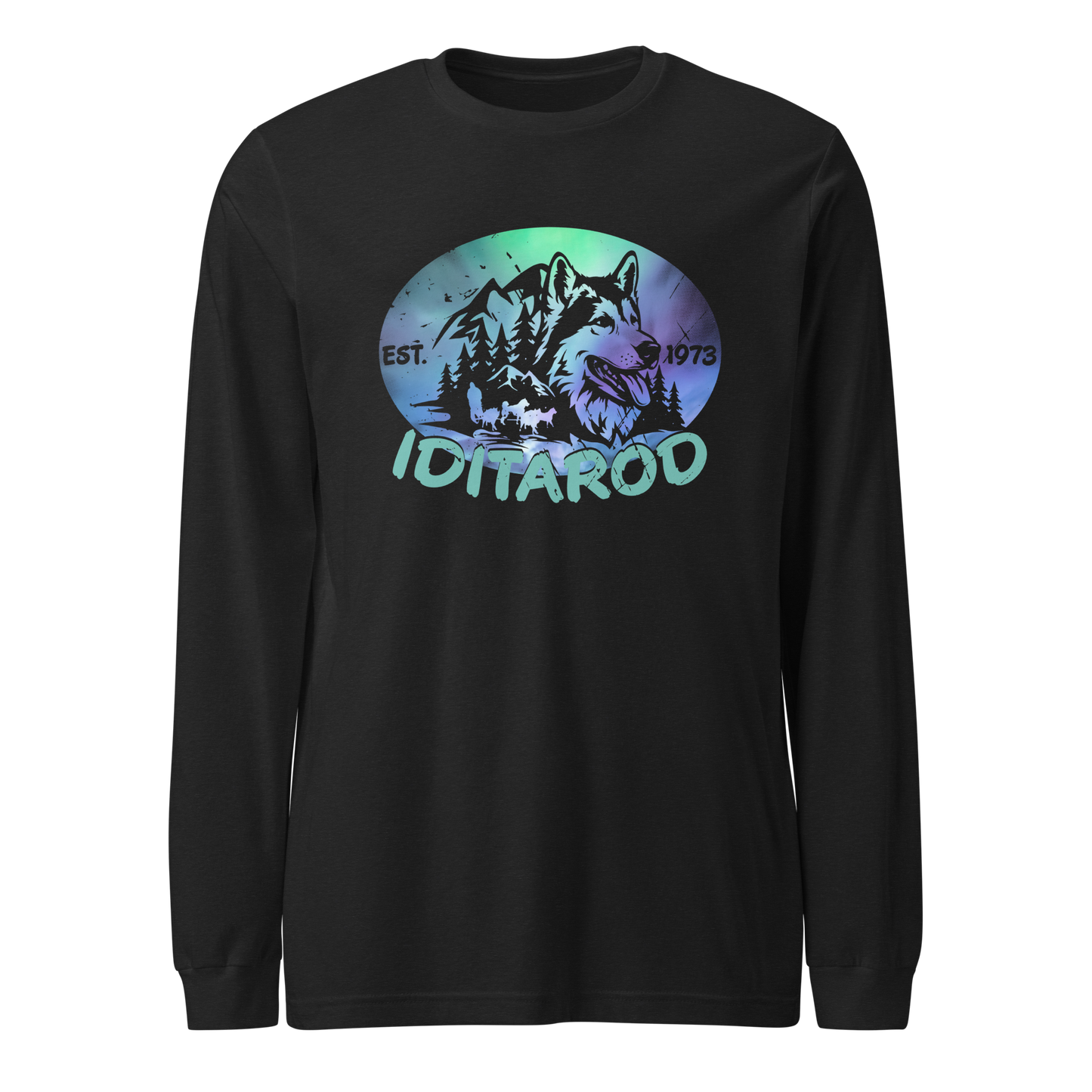 Iditarod Adventure Long Sleeve Shirt – Heather Black | Bella+Canvas 3501CVC