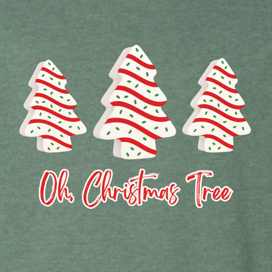 “Oh Christmas Tree” Holiday Crewneck Sweatshirt – Festive Green Unisex Pullover